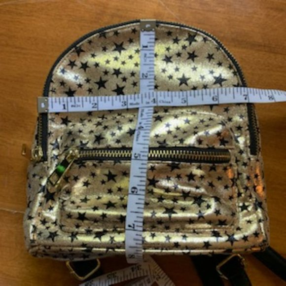 Gold and Black Stars Mini Backpack - Picture 11 of 11